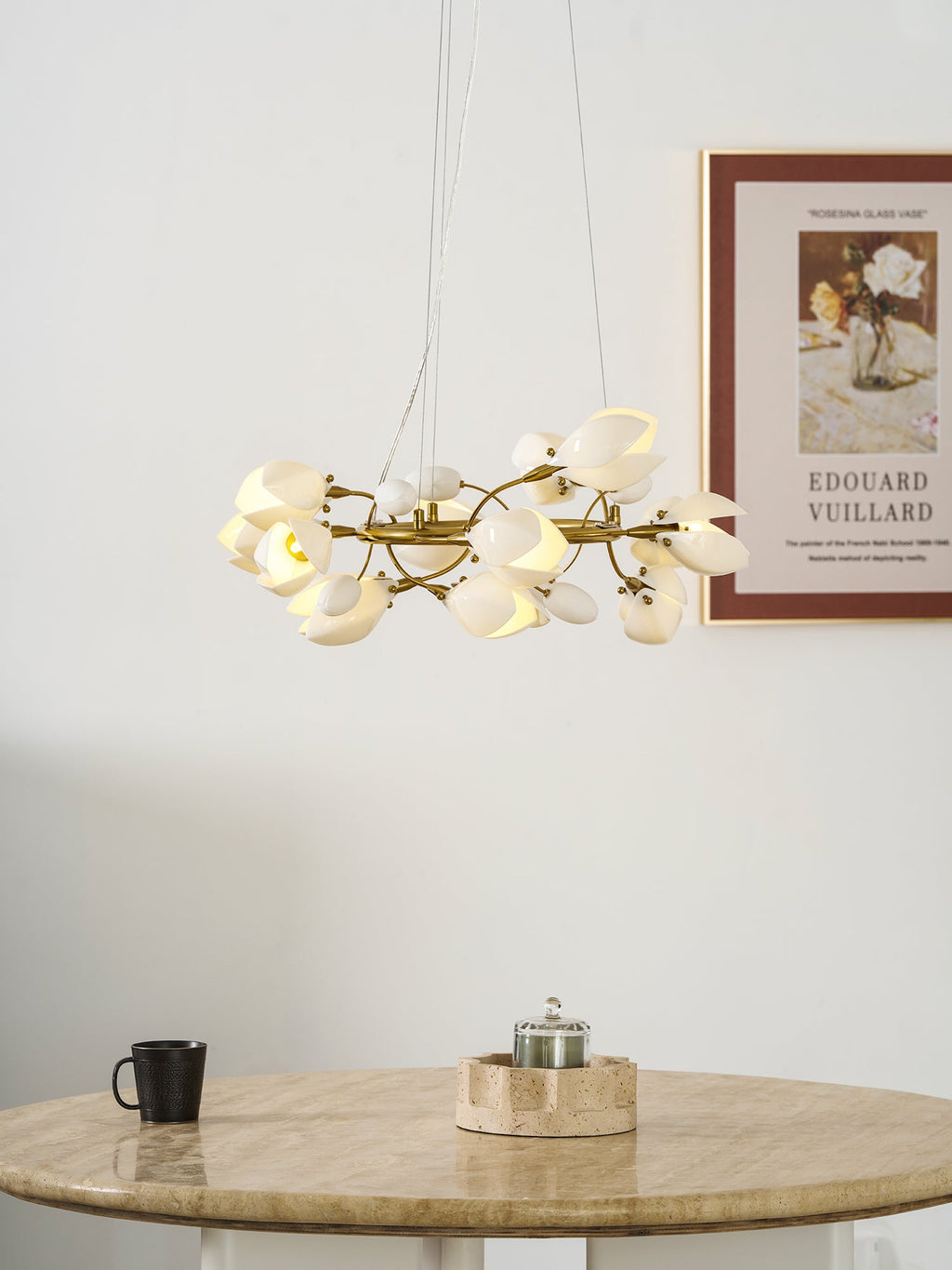 Porcelain Magnolia Chandelier