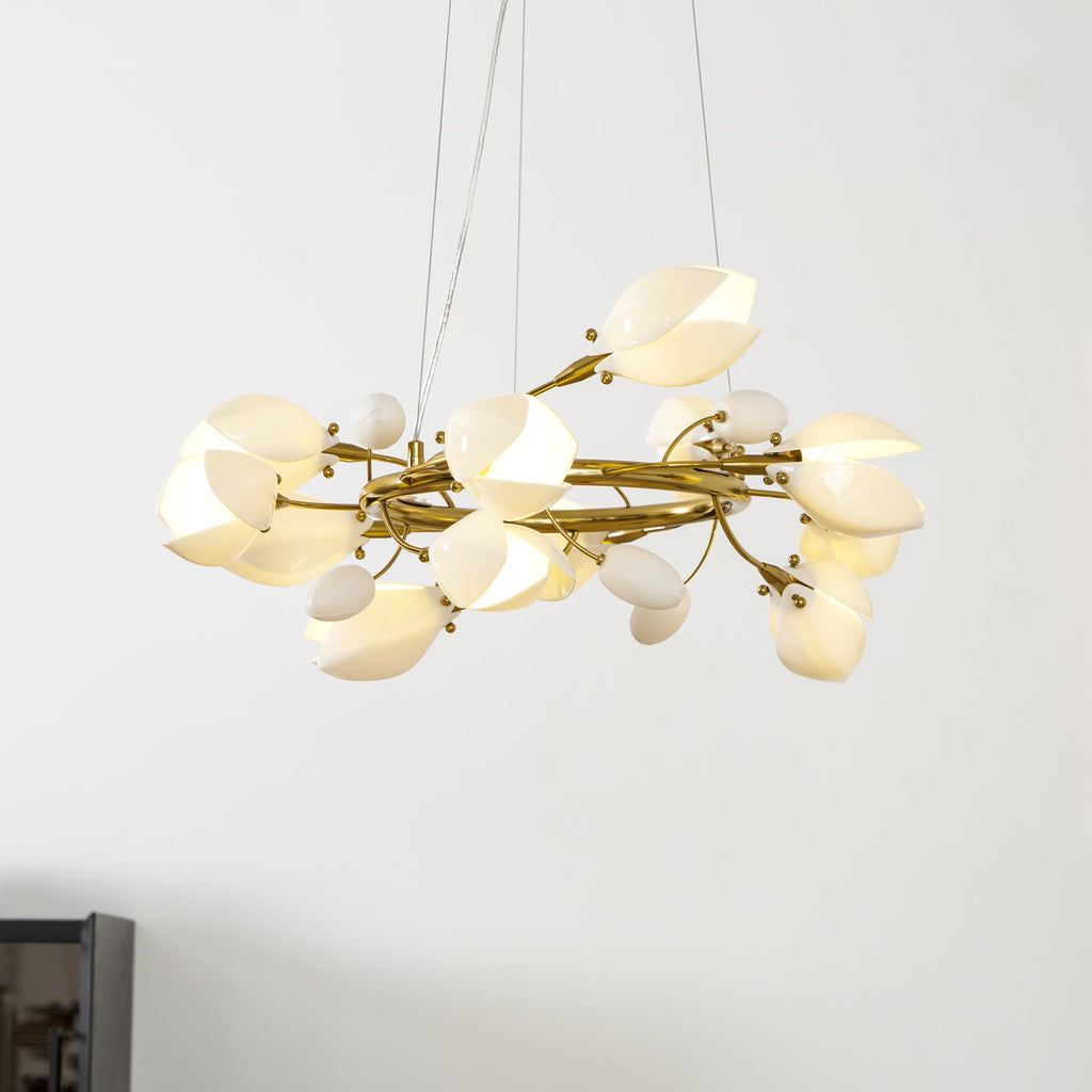 Porcelain Magnolia Chandelier