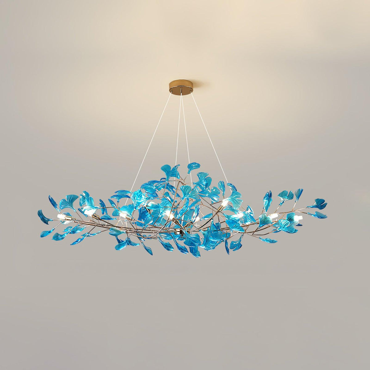 L 49.2″ x W 17.7″ x H 17.7″ / L 125cm x W 45cm x H 45cm / Gold & & Royal blue