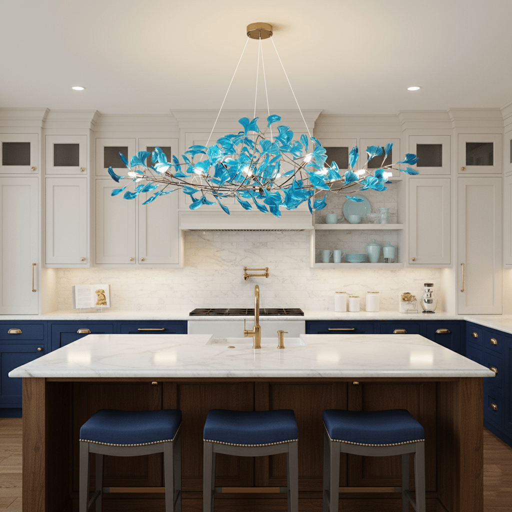 Acrylic Ginkgo Leaf Chandelier
