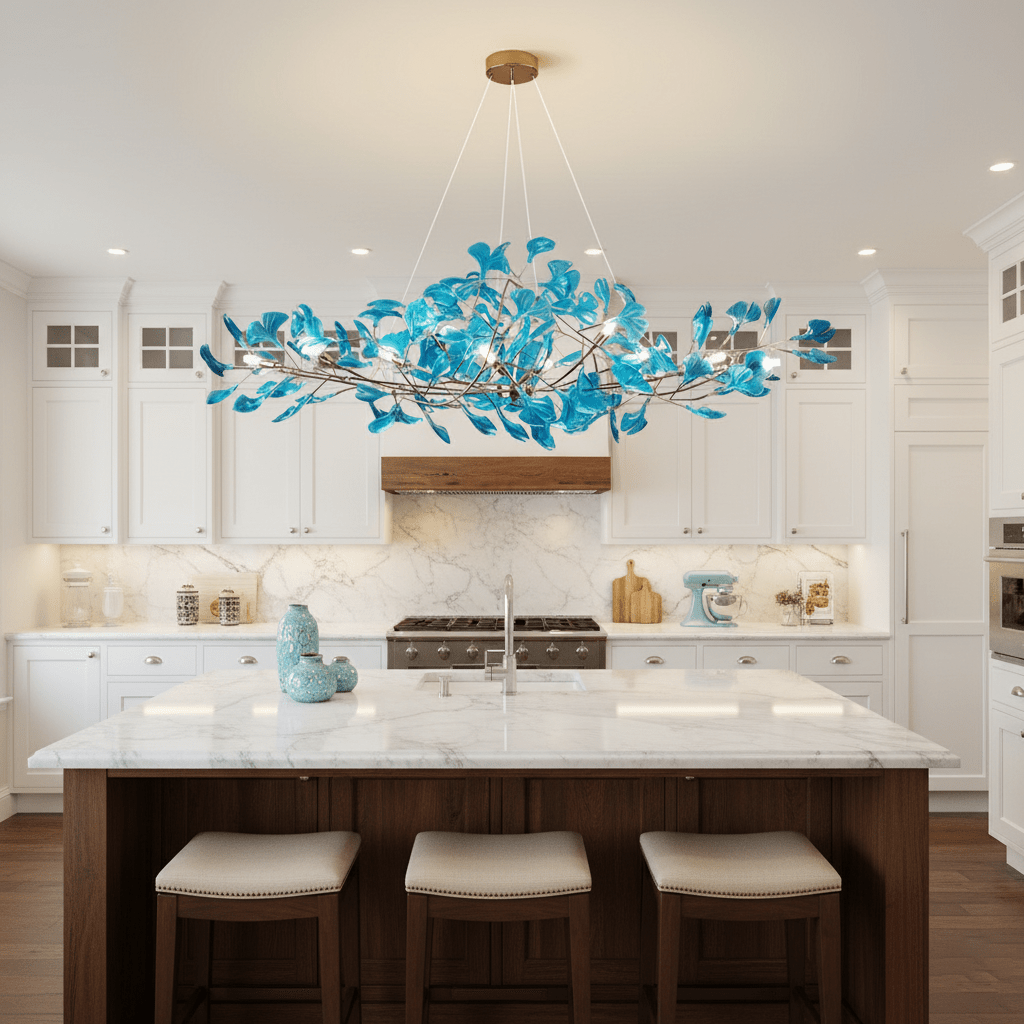 Acrylic Ginkgo Leaf Chandelier
