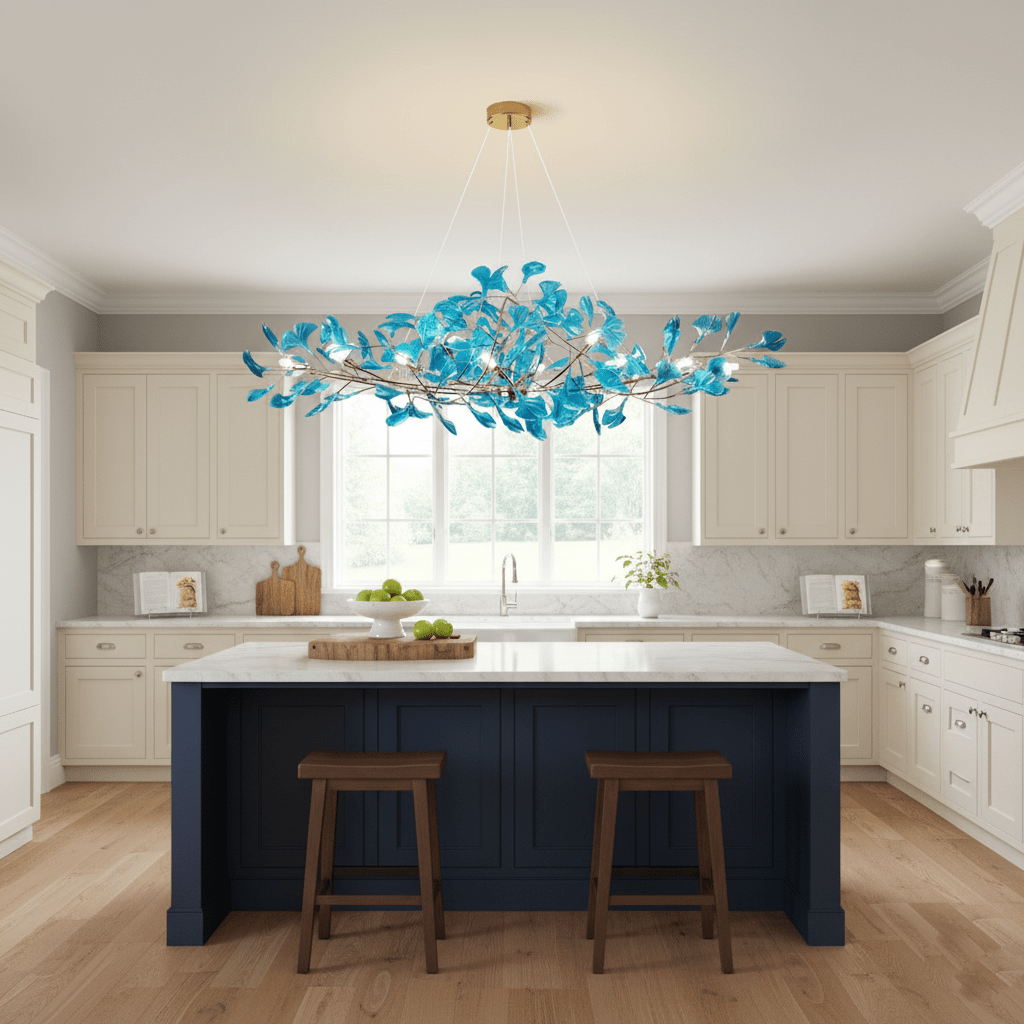 Acrylic Ginkgo Leaf Chandelier