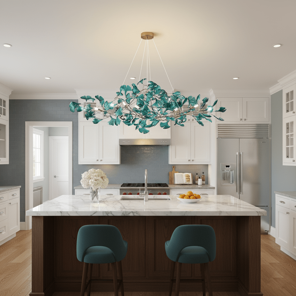 Acrylic Ginkgo Leaf Chandelier