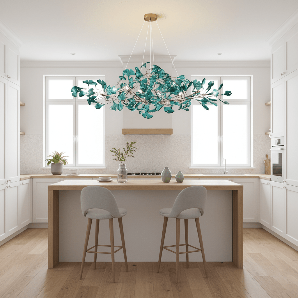 Acrylic Ginkgo Leaf Chandelier