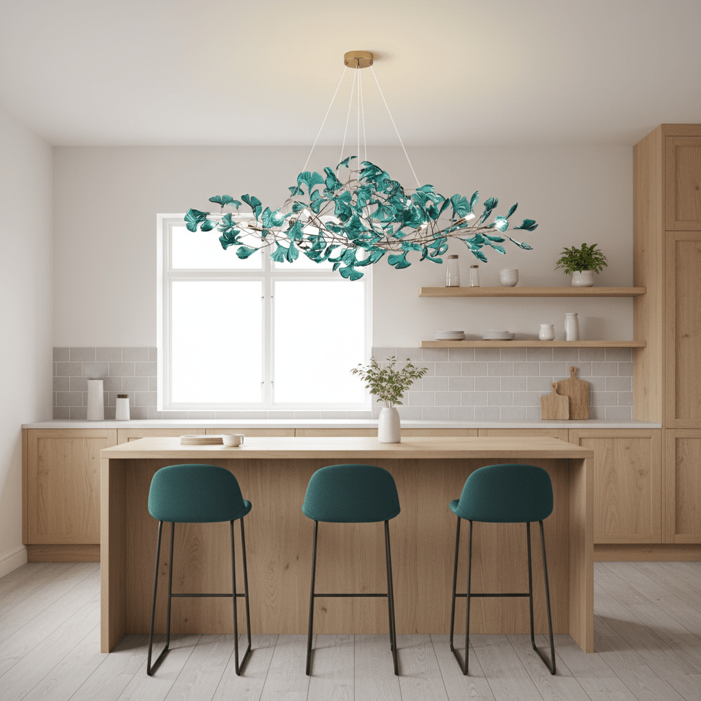 Acrylic Ginkgo Leaf Chandelier