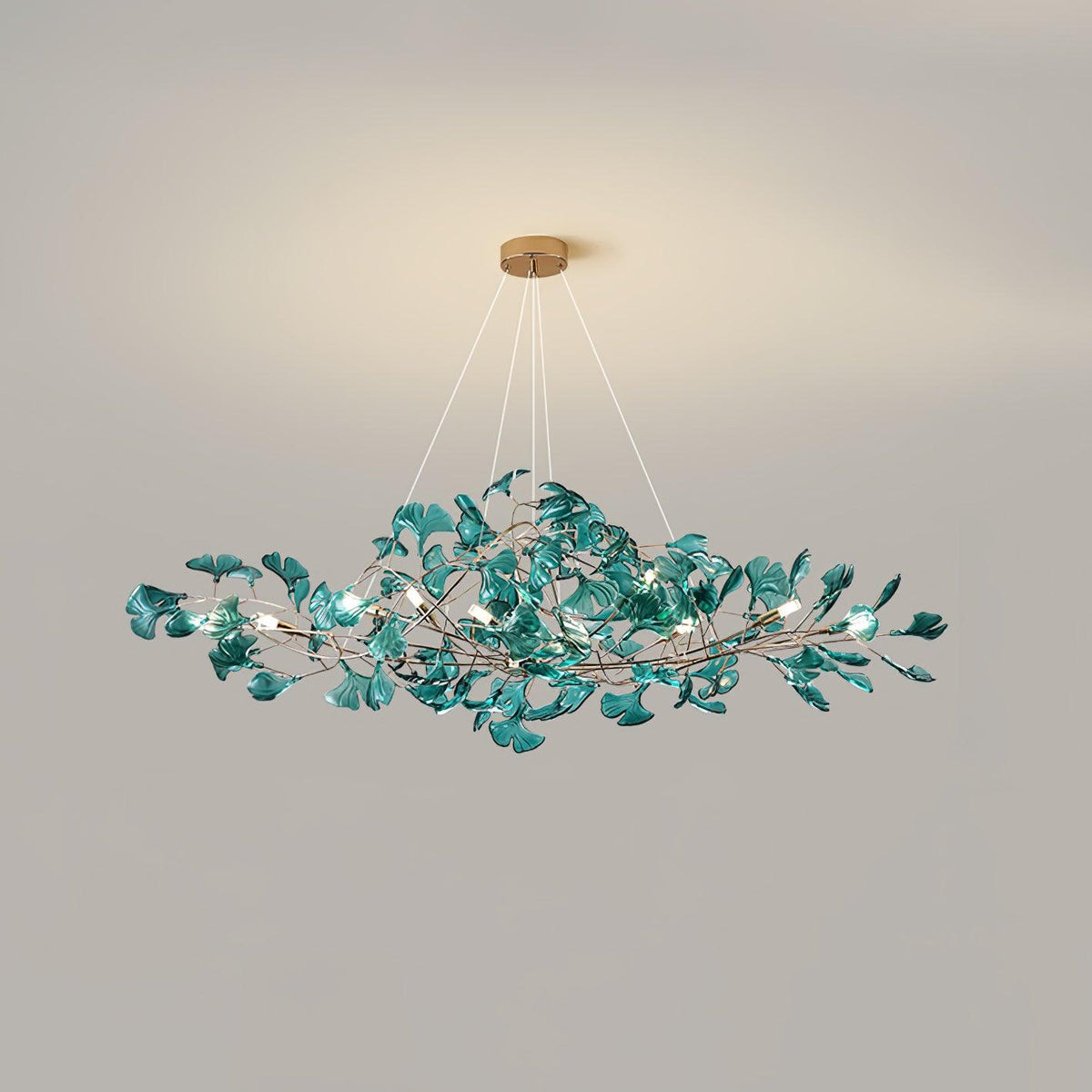 Acrylic Ginkgo Leaf Chandelier