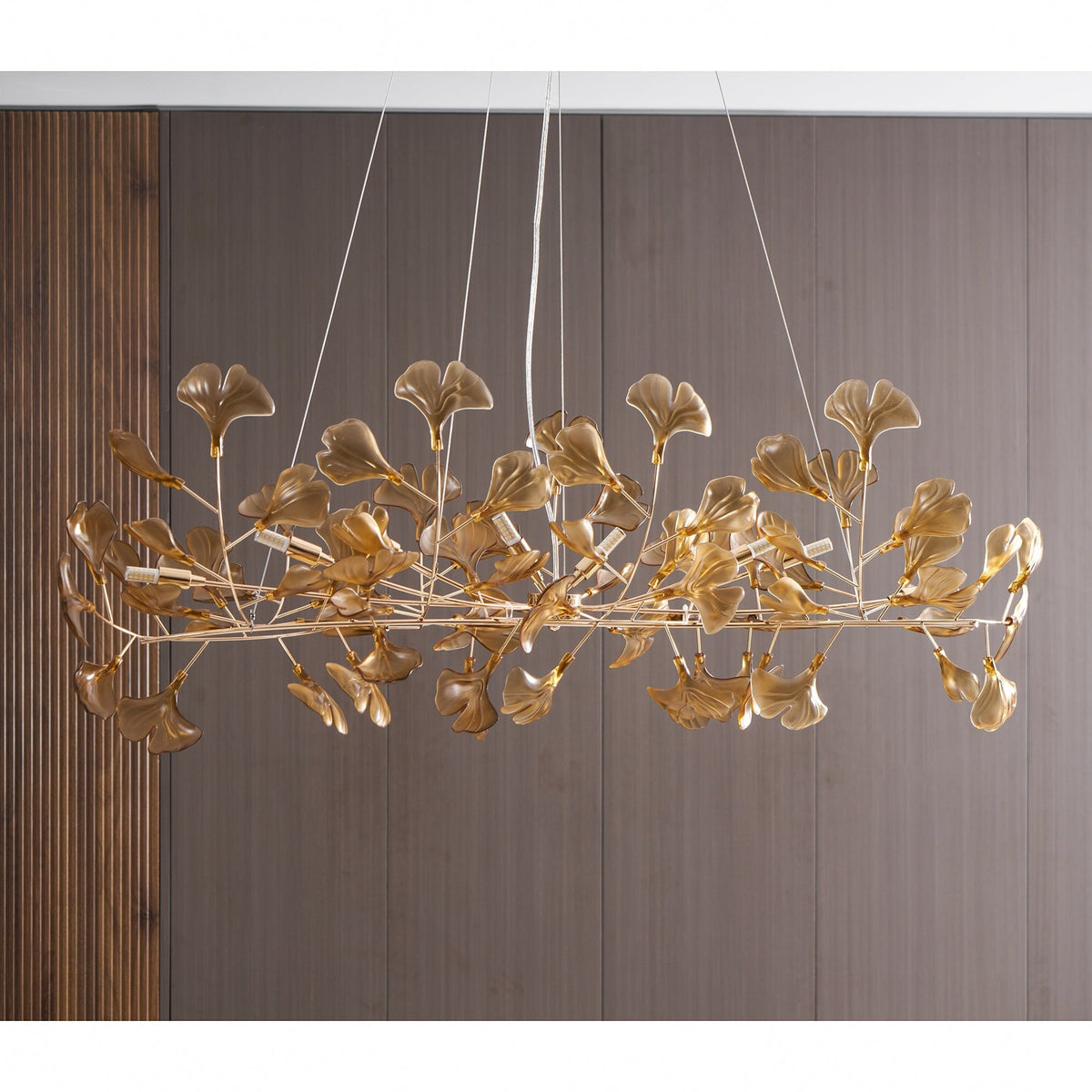 Acrylic Ginkgo Leaf Chandelier