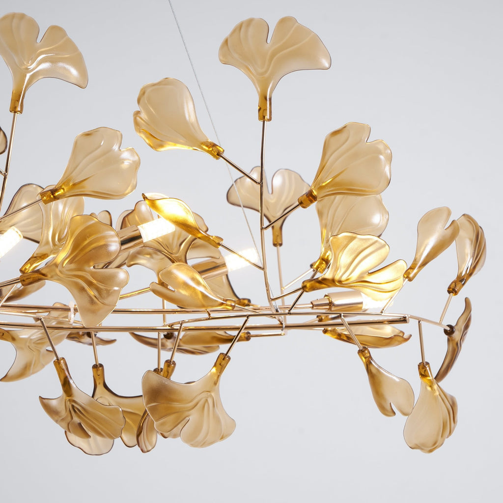Acrylic Ginkgo Leaf Chandelier
