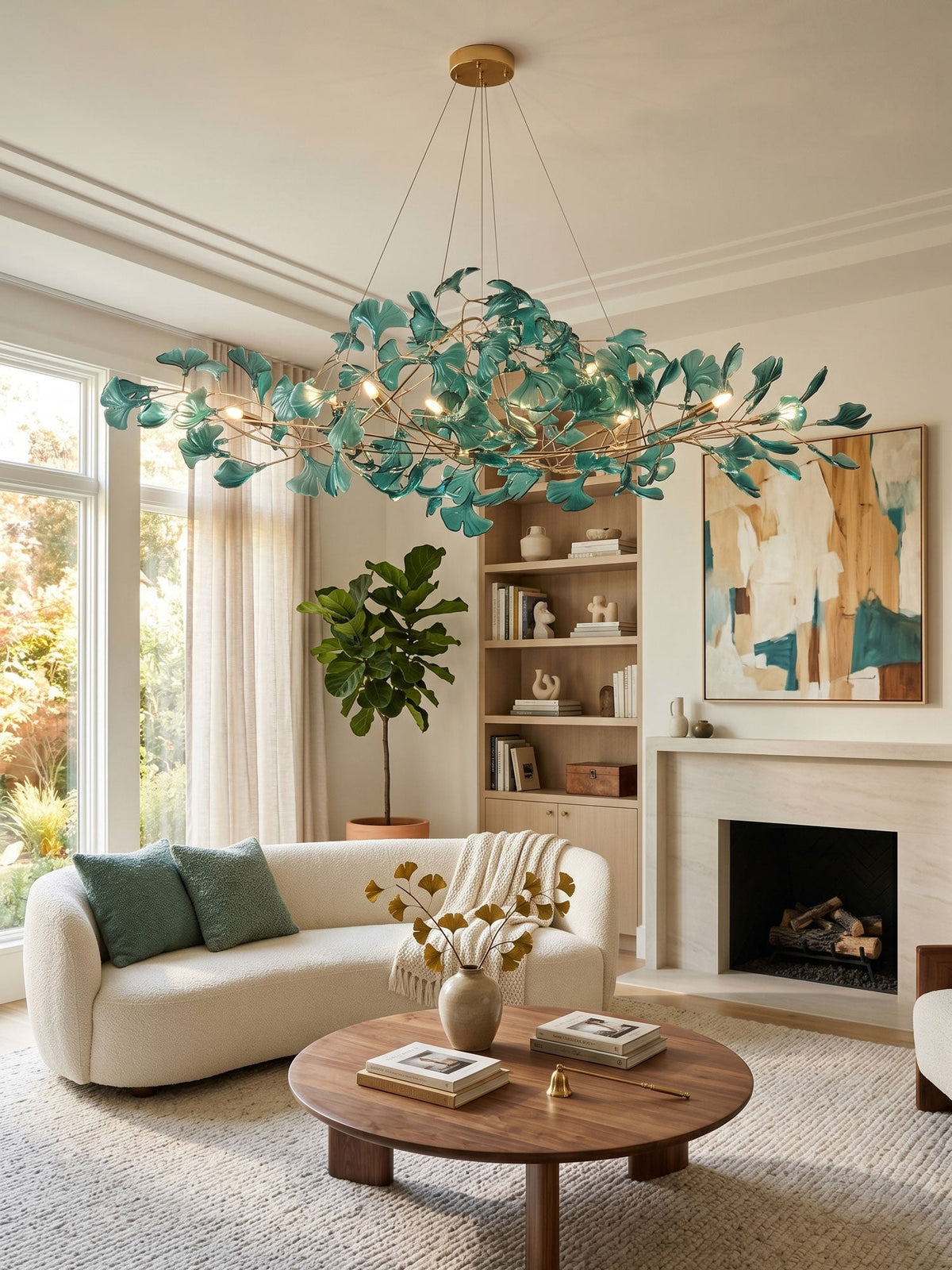 Acrylic Ginkgo Leaf Chandelier