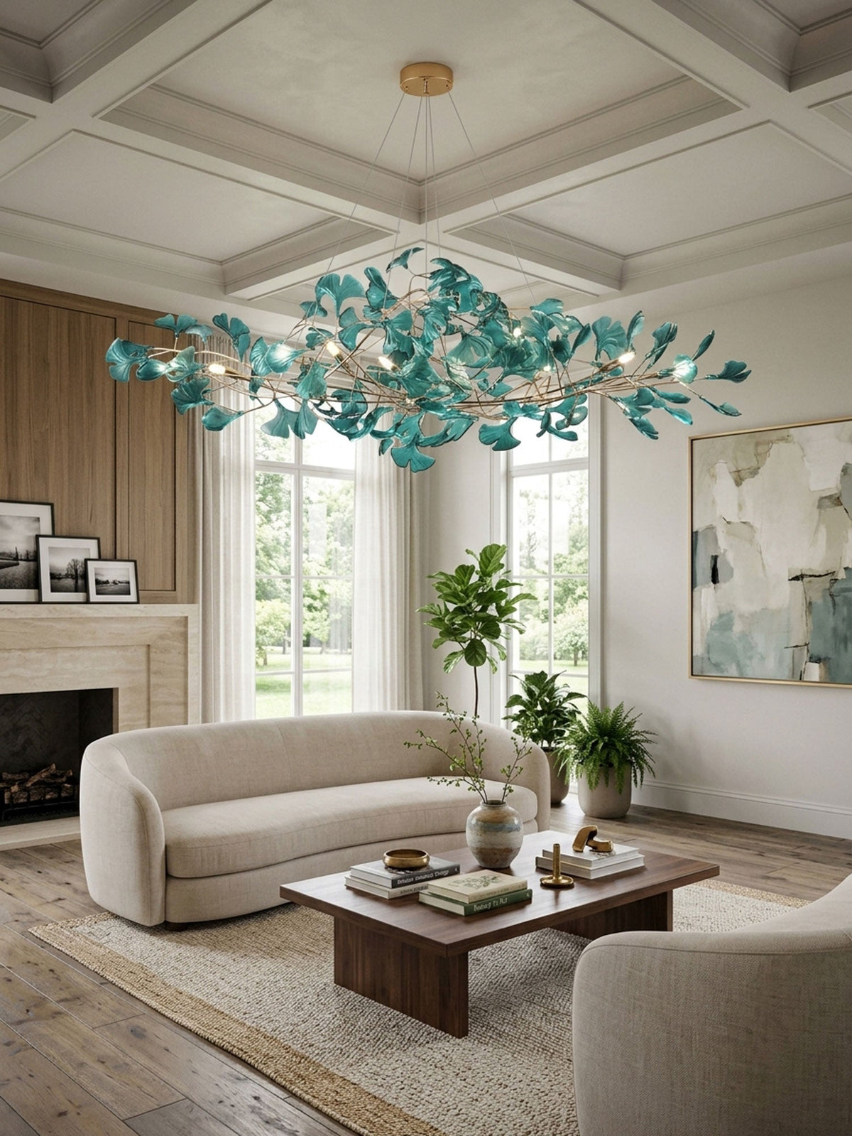 Acrylic Ginkgo Leaf Chandelier