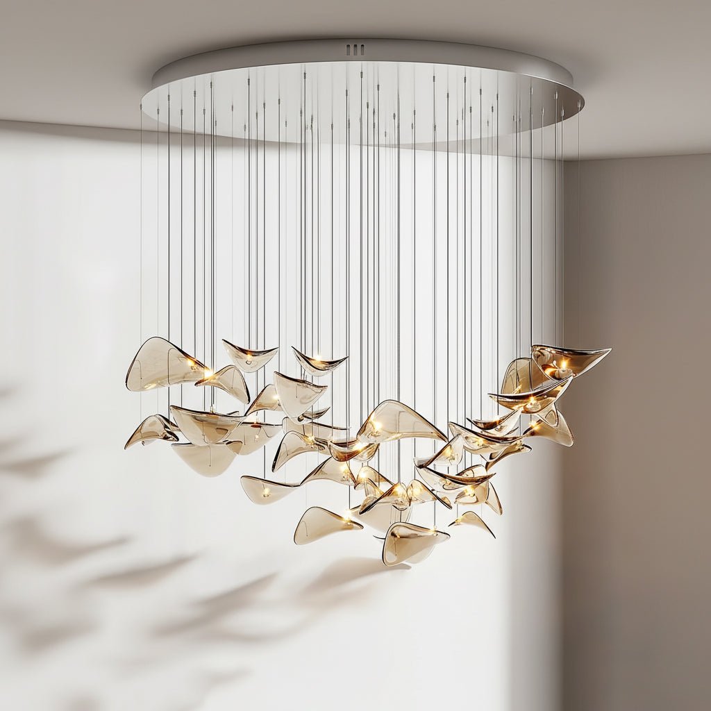 Wave Floating Leaf Chandelier
