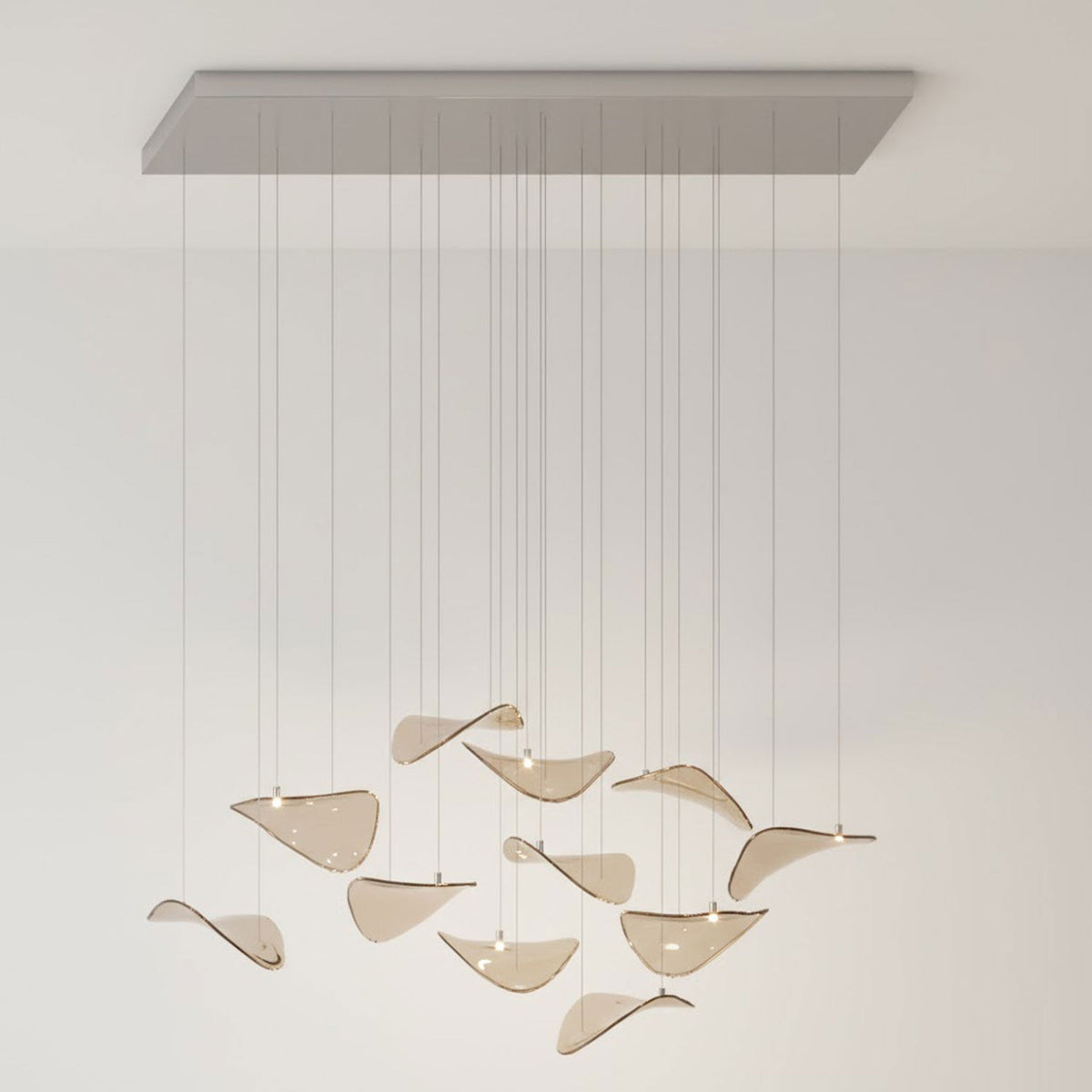Wave Floating Leaf Chandelier