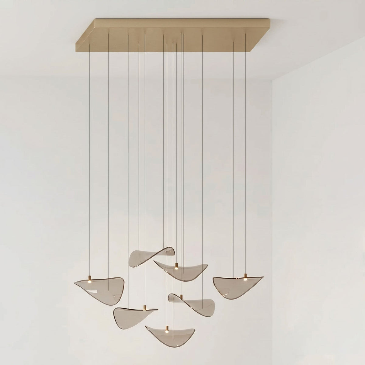 Wave Floating Leaf Chandelier