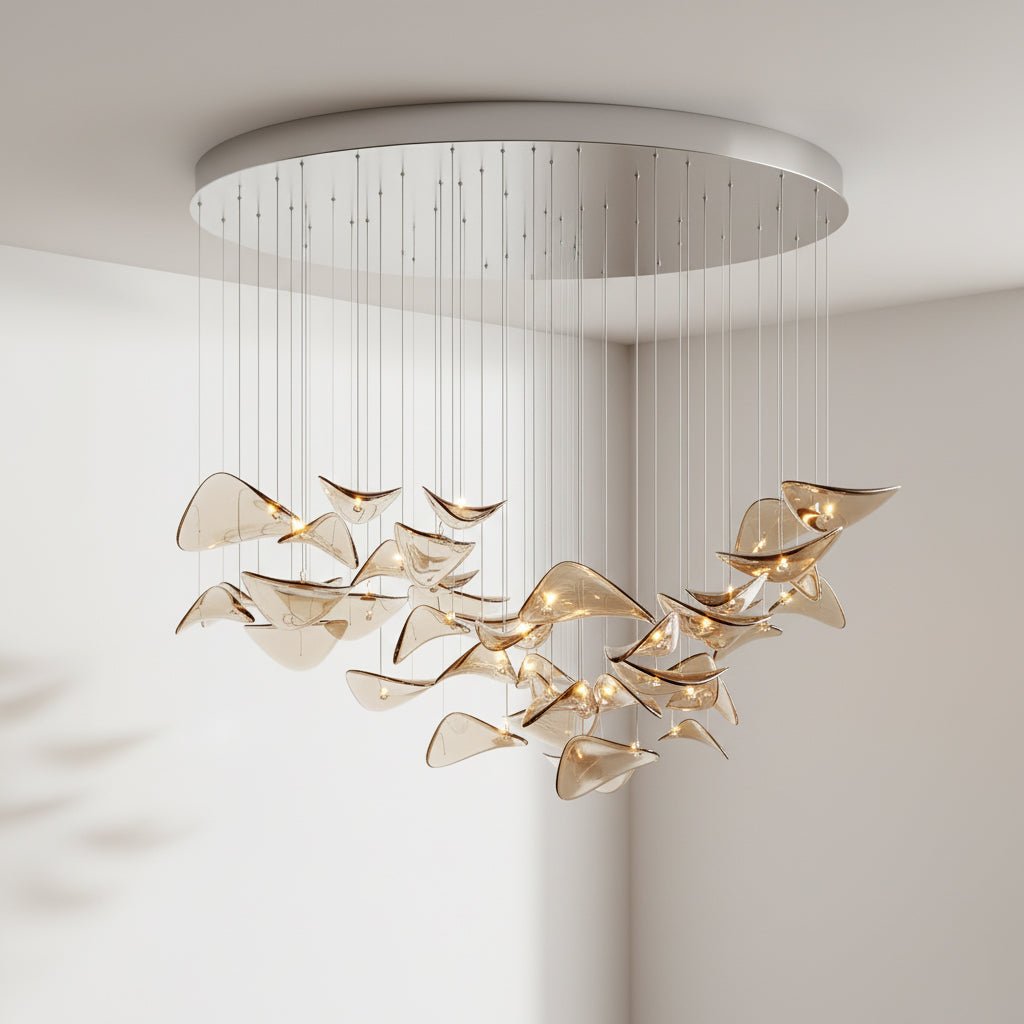 Wave Floating Leaf Chandelier