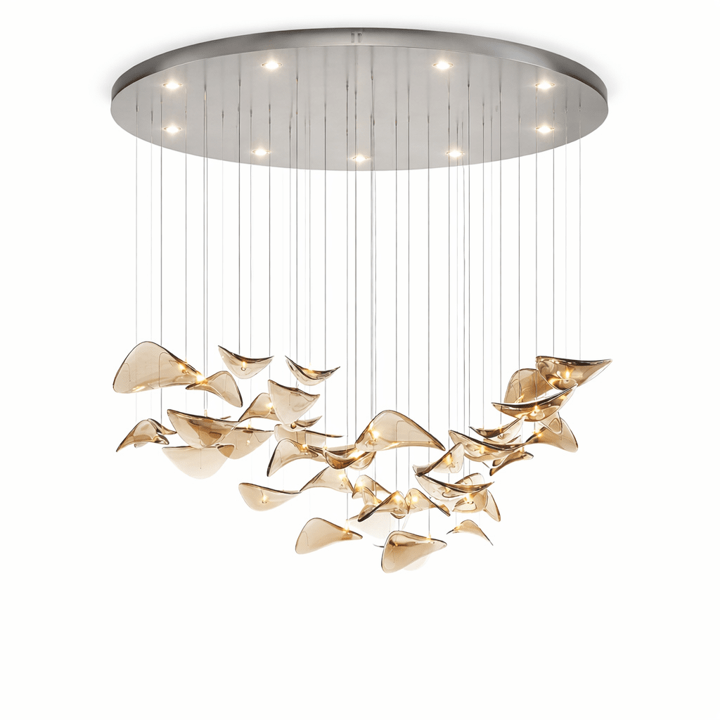 Wave Floating Leaf Chandelier