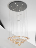 Wave Floating Leaf Chandelier