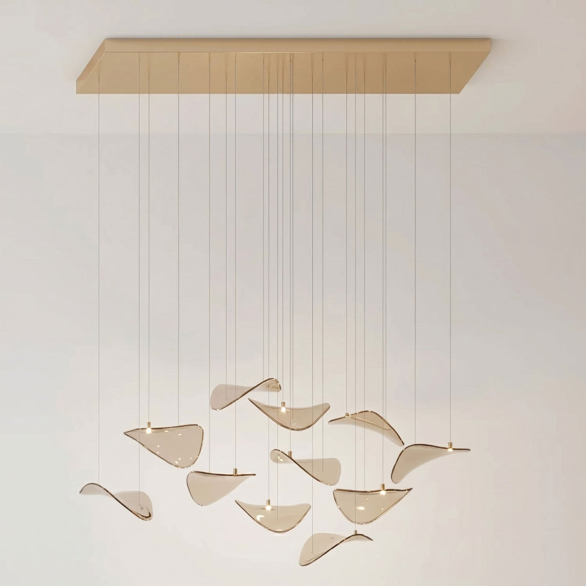 Wave Floating Leaf Chandelier