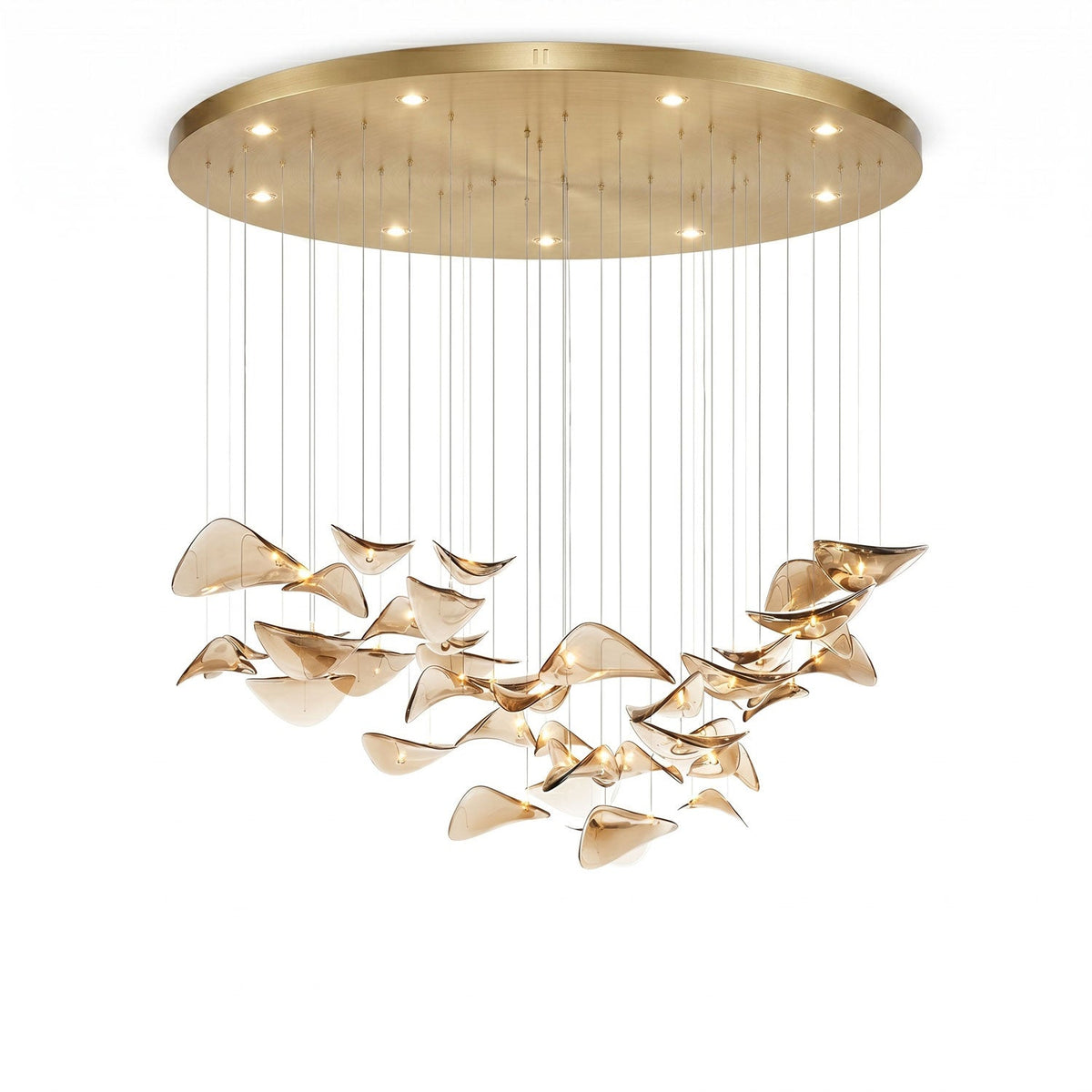 Wave Floating Leaf Chandelier