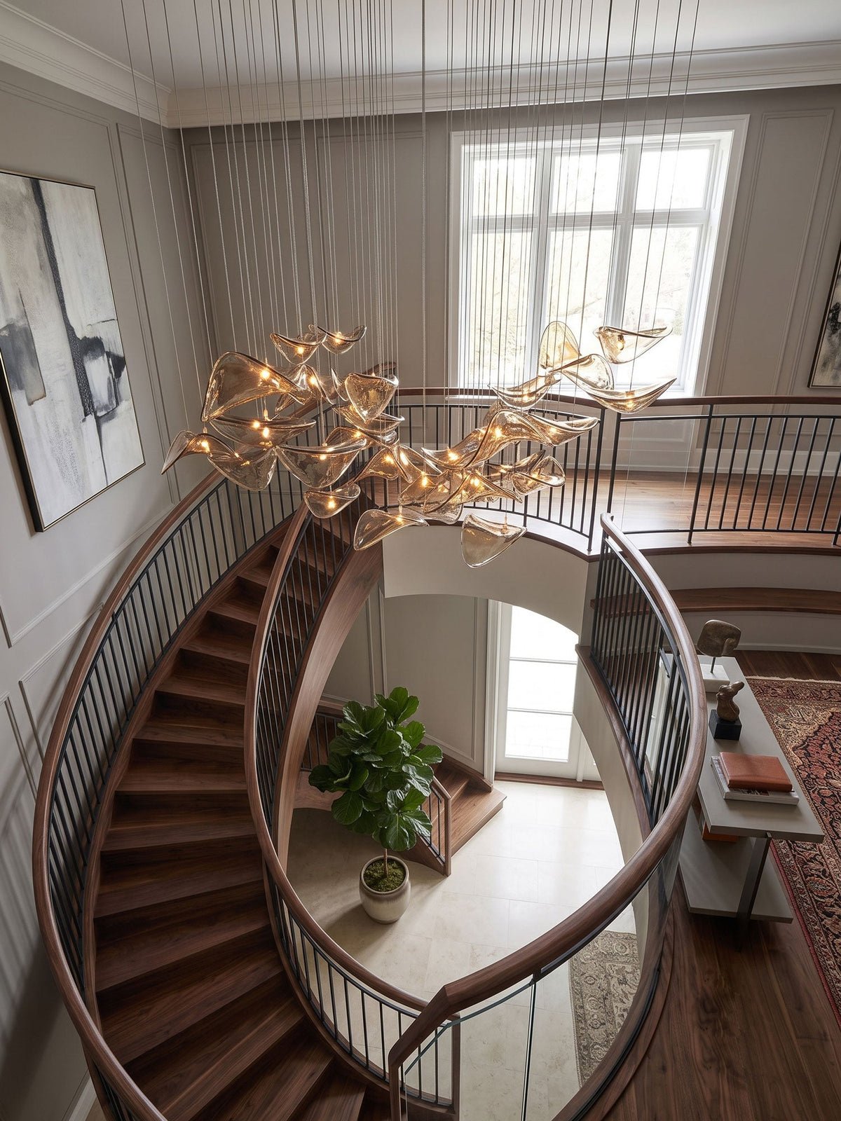 Wave Floating Leaf Chandelier