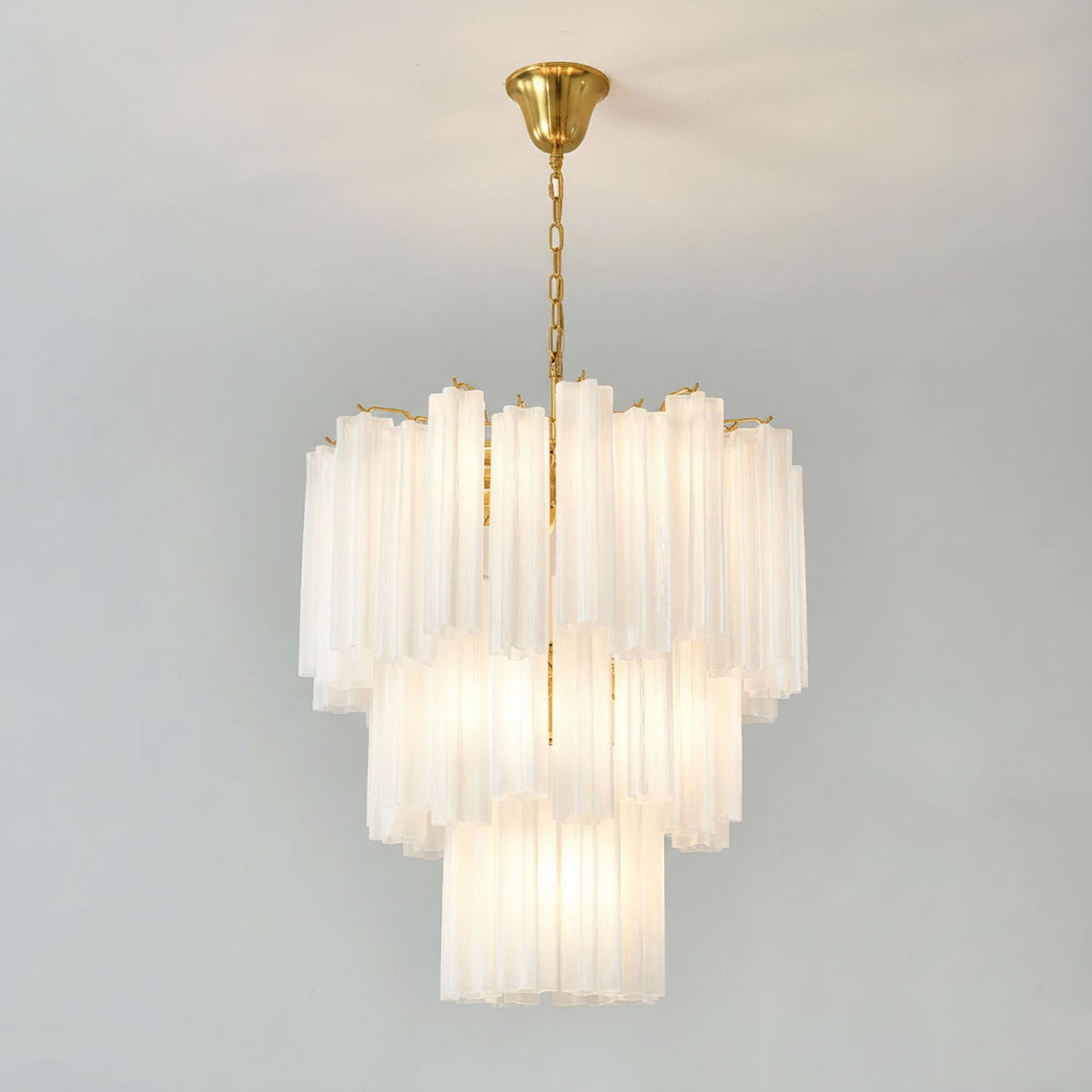 Frosted Glass Tubes Chandelier