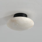 Alabaster Oval Ceiling Lamp