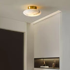 Alabaster Oval Ceiling Lamp
