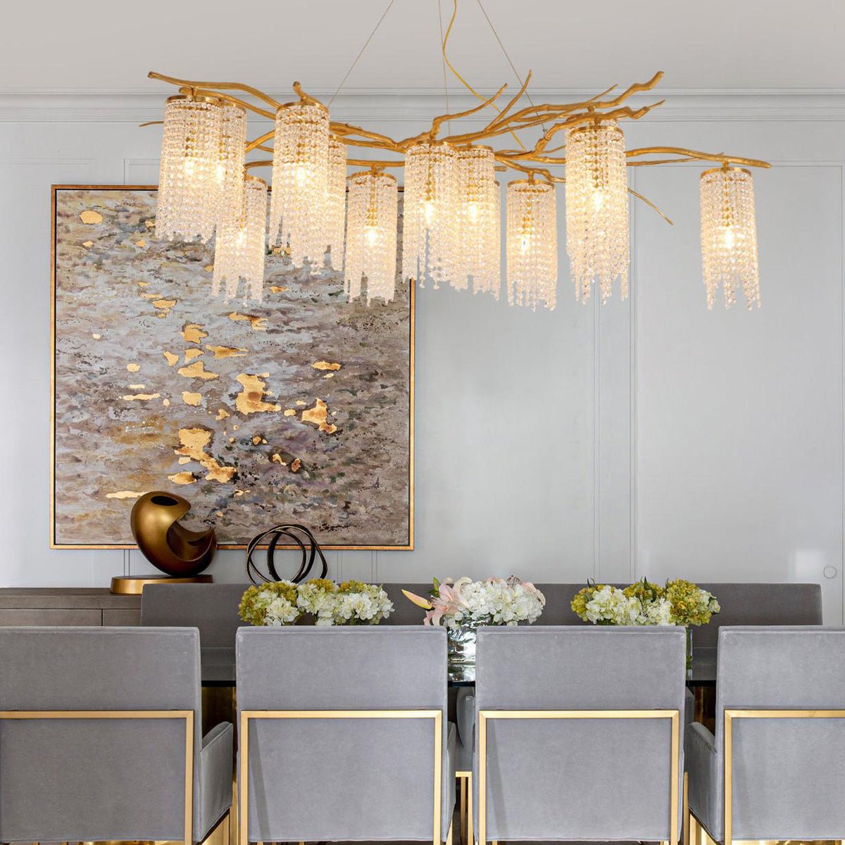 Modern Art Glass Crystal Chandelier
