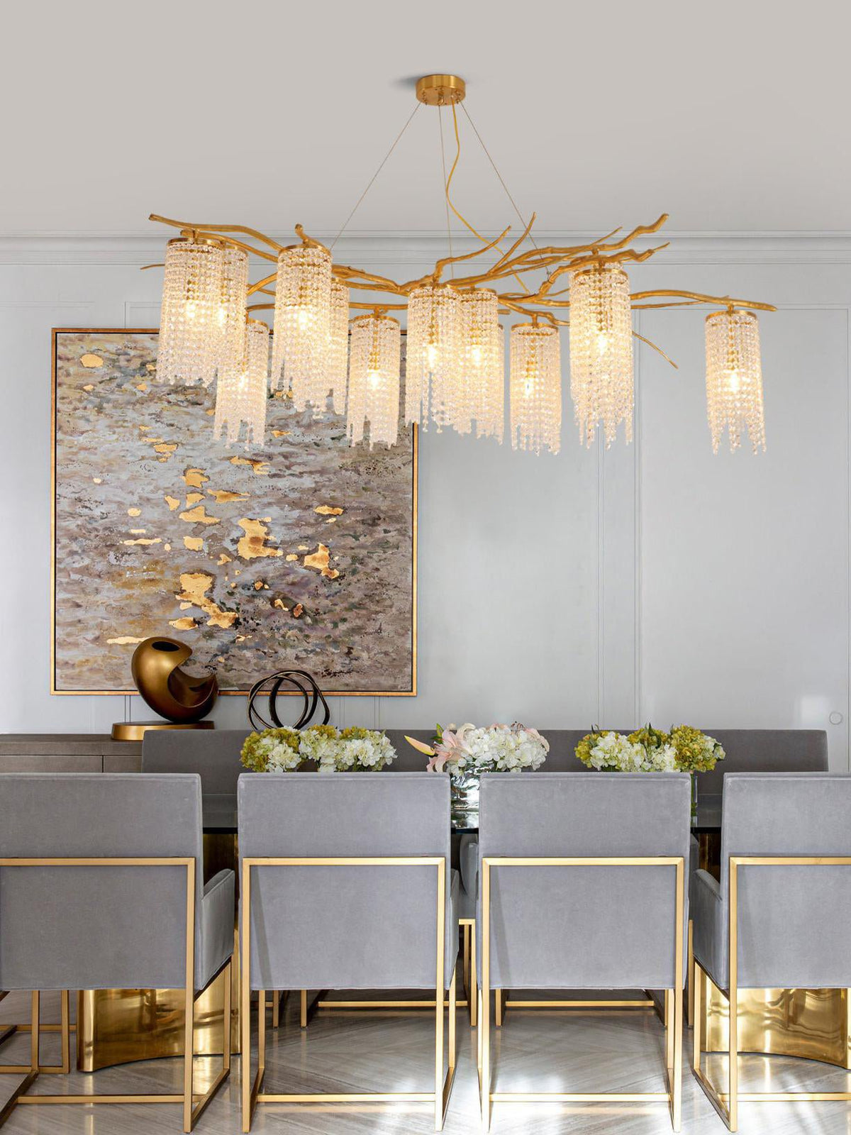 Modern Art Glass Crystal Chandelier