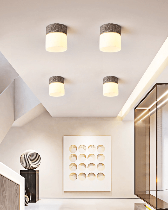 Astrid Travertine Ceiling Lamp