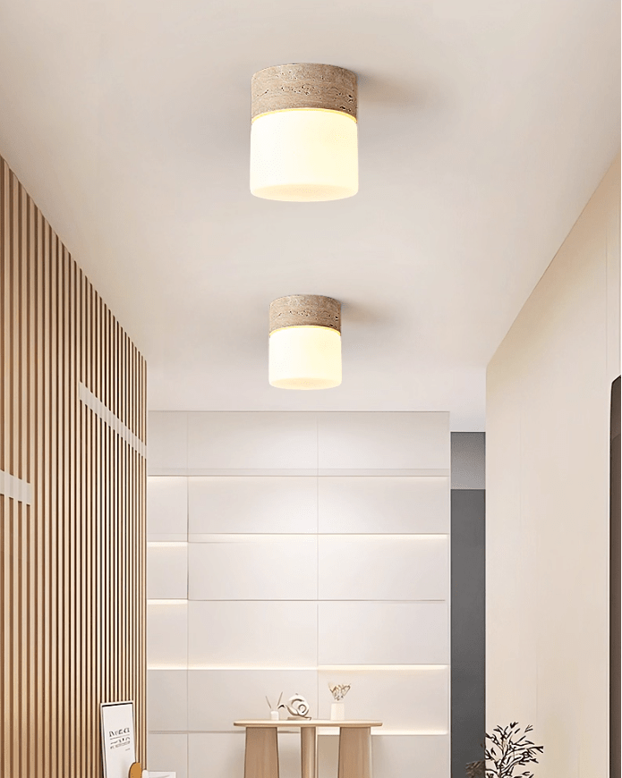Astrid Travertine Ceiling Lamp