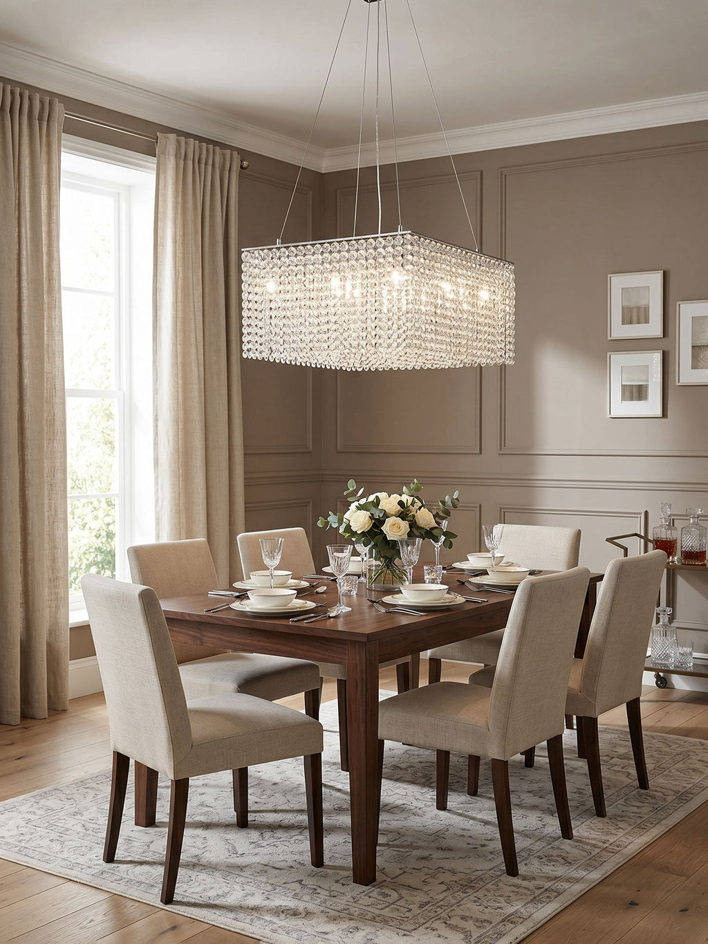 Crystal Frame Chandelier