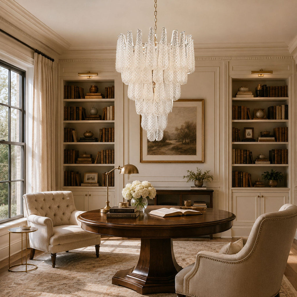 Glass Pinecone Chandelier