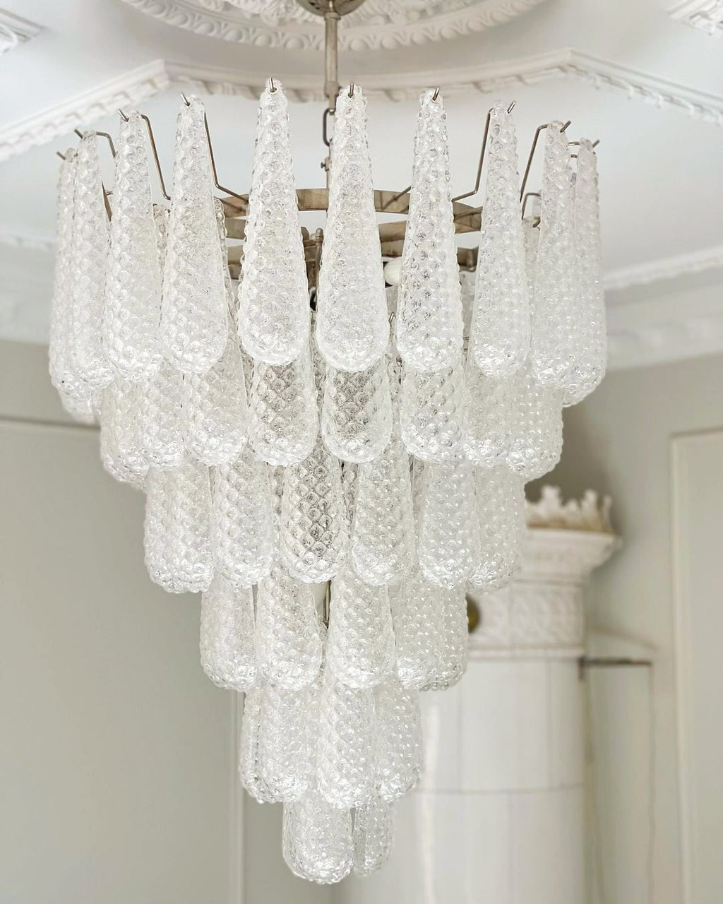 Glass Pinecone Chandelier
