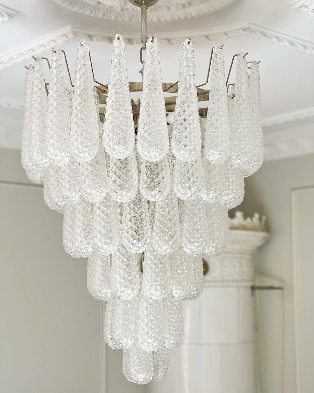 Glass Pinecone Chandelier