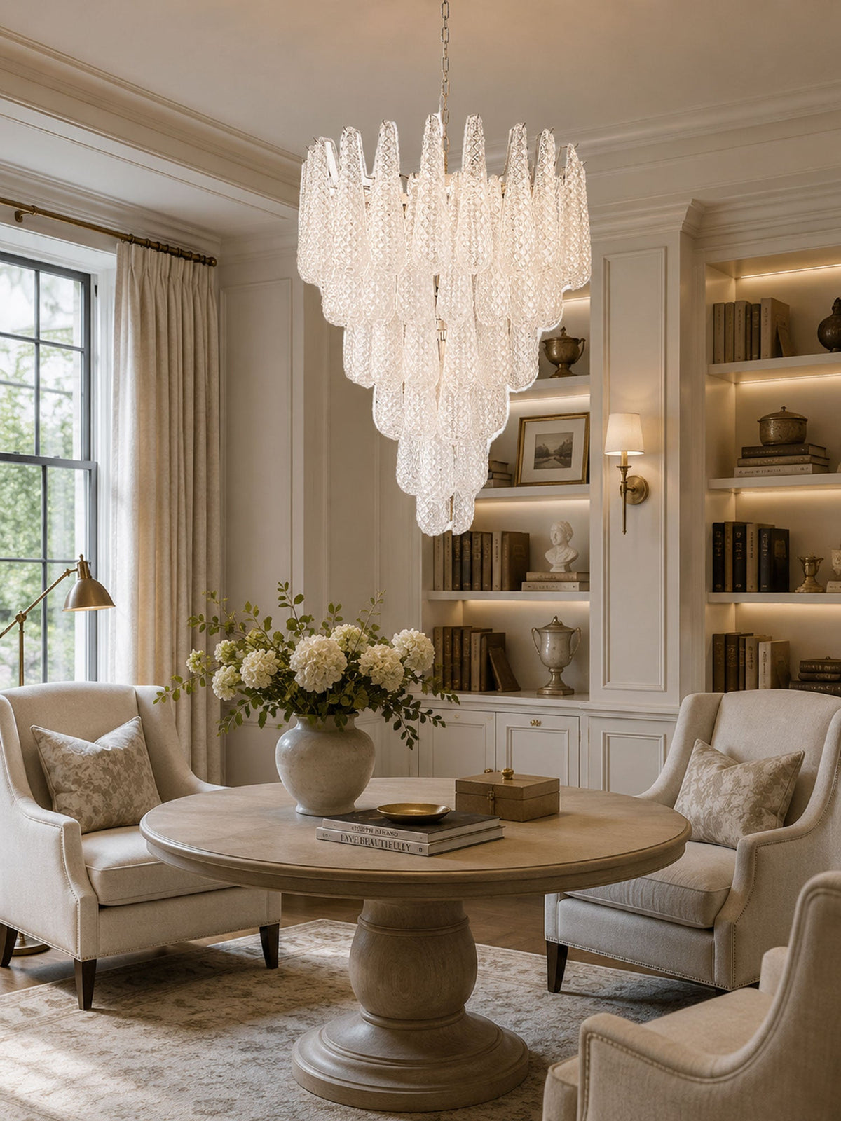 Glass Pinecone Chandelier