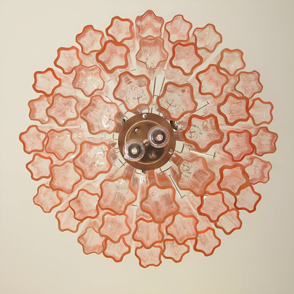 Rose Tubes Glass Chandelier