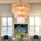 Rose Tubes Glass Chandelier