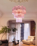 Rose Tubes Glass Chandelier
