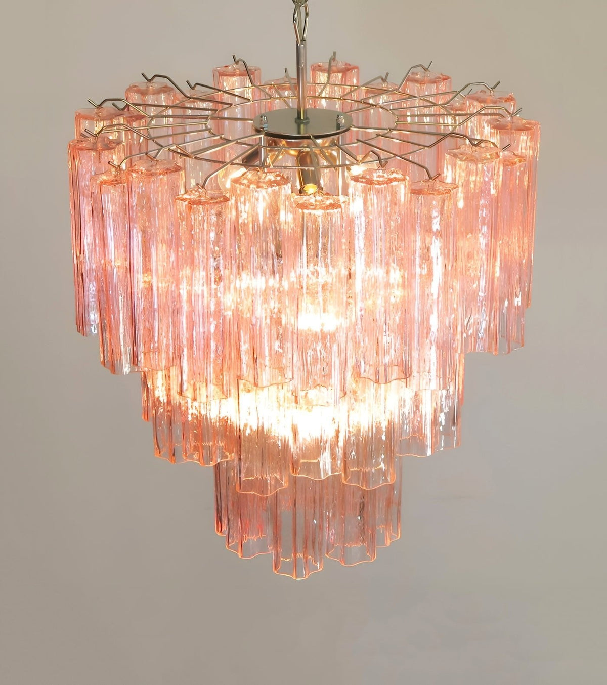 Rose Tubes Glass Chandelier