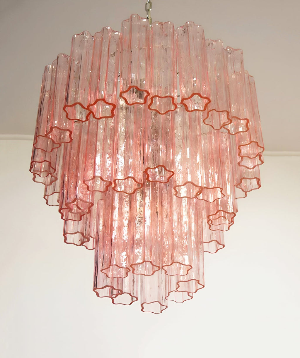 Rose Tubes Glass Chandelier