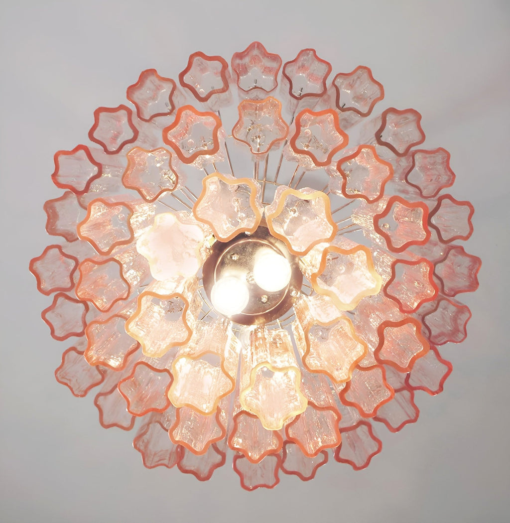 Rose Tubes Glass Chandelier