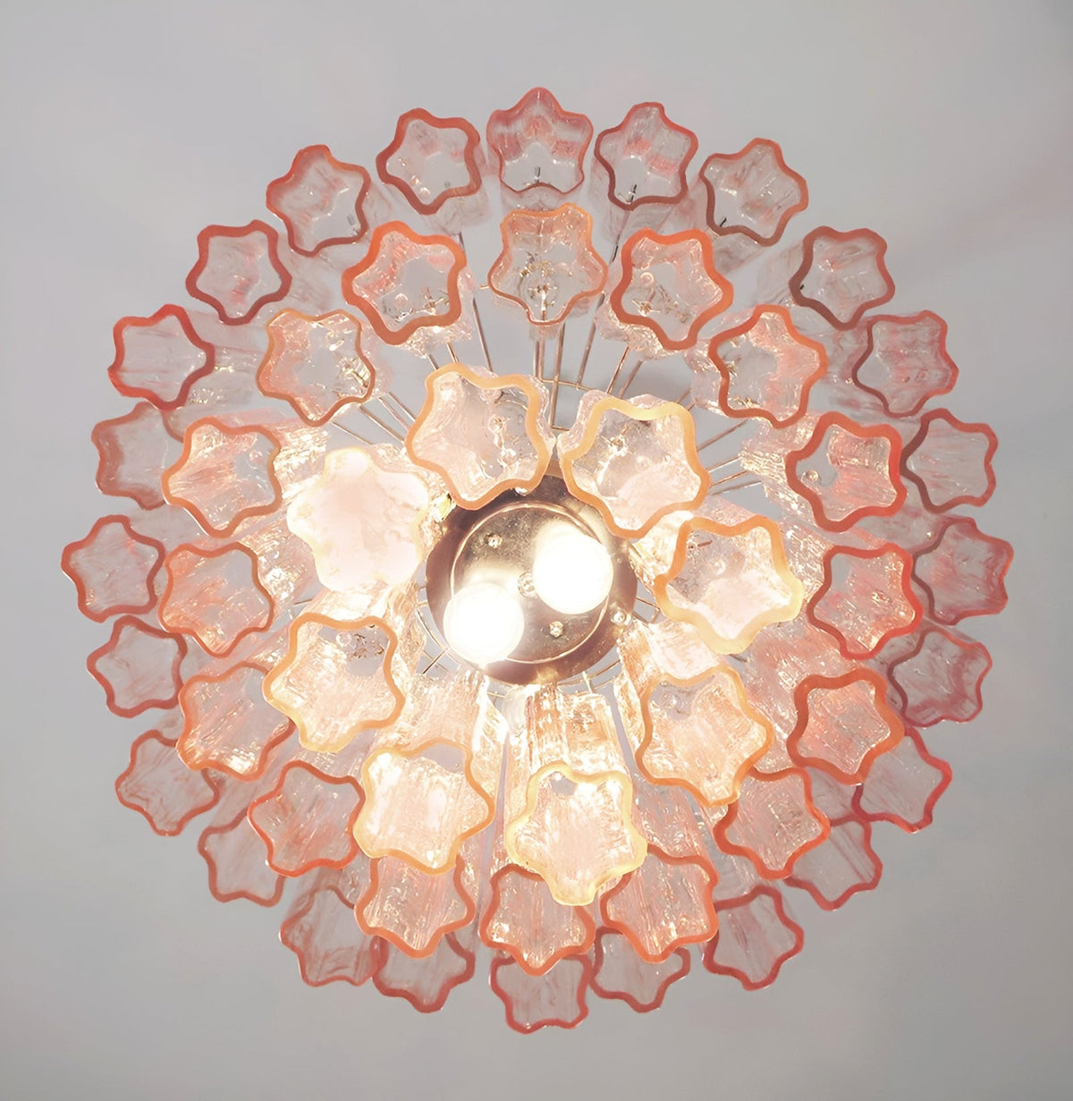 Rose Tubes Glass Chandelier