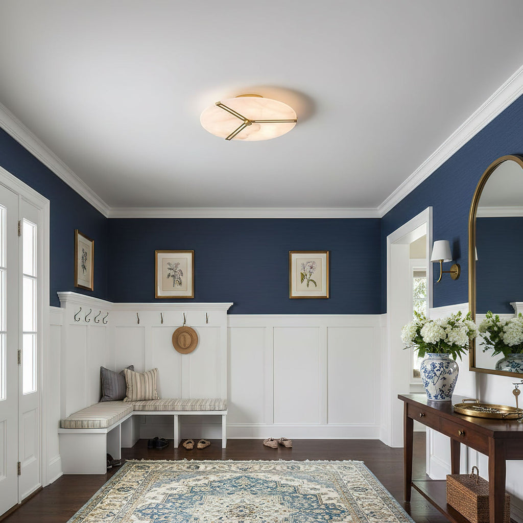 Clocks Alabaster Ceiling Light