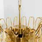 Amber Cascade Glass Chandelier
