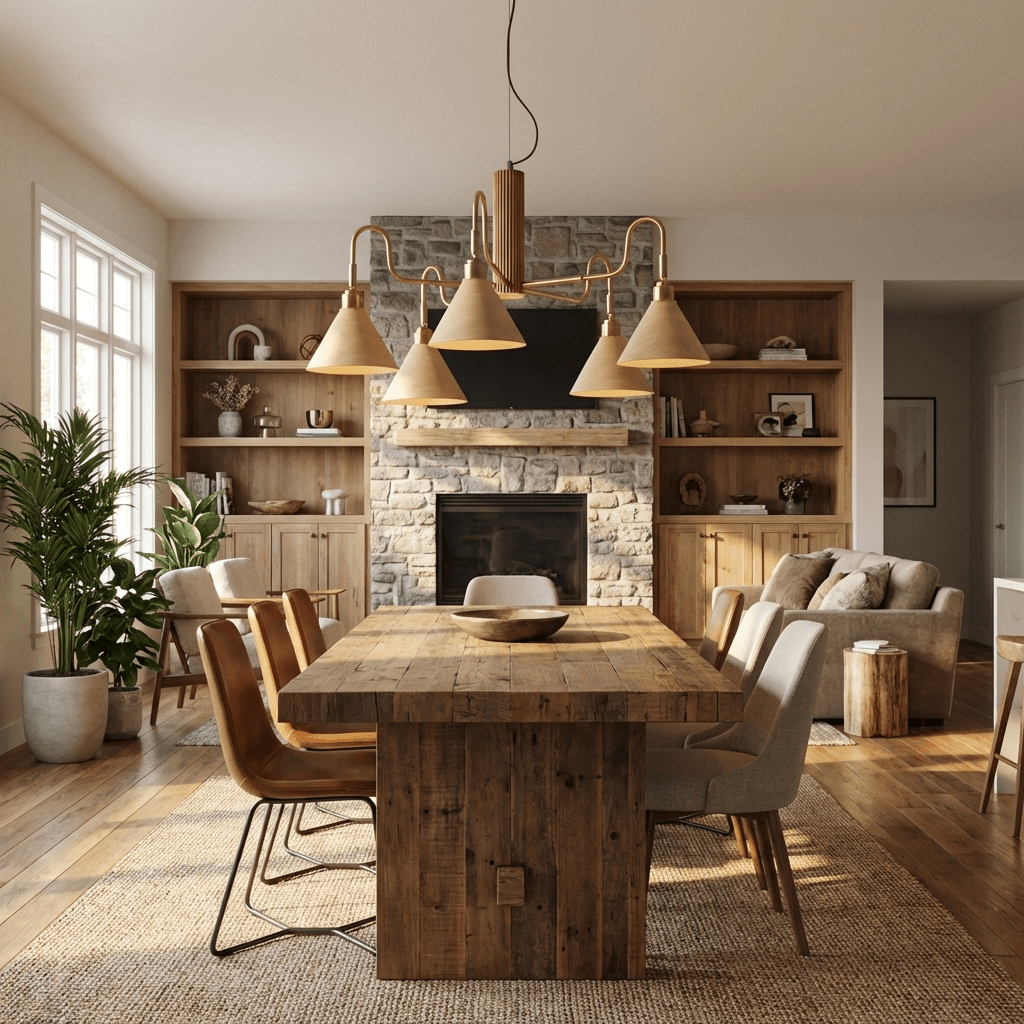 Bravik Wood Chandelier