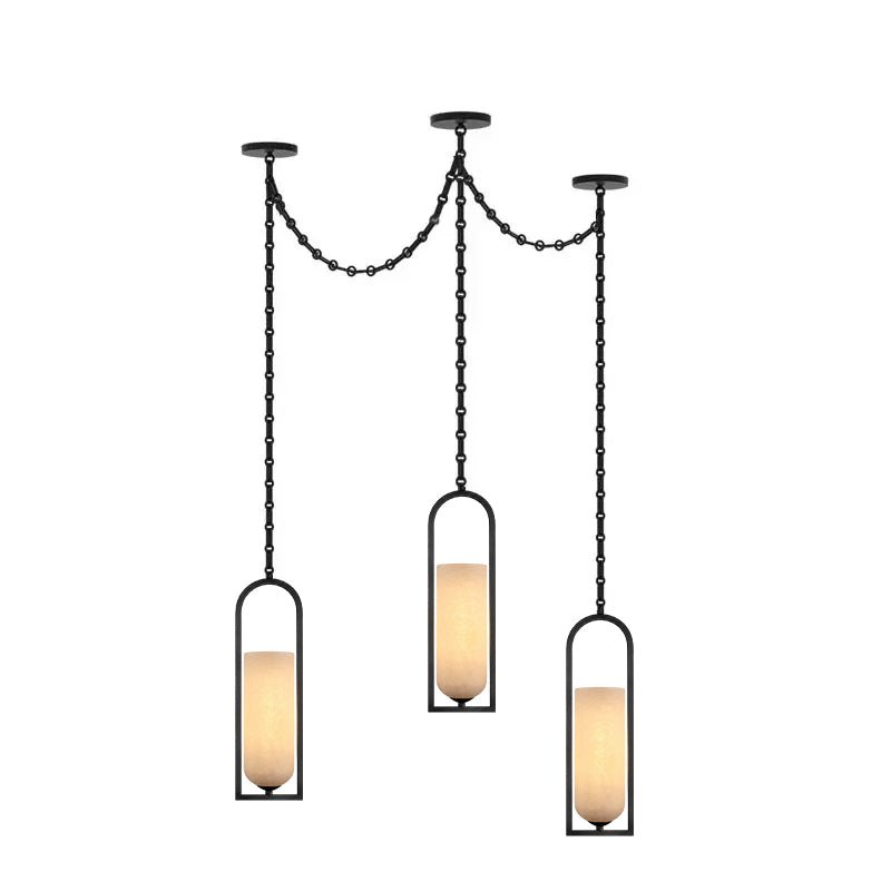 Cascading Chain Lantern Chandelier