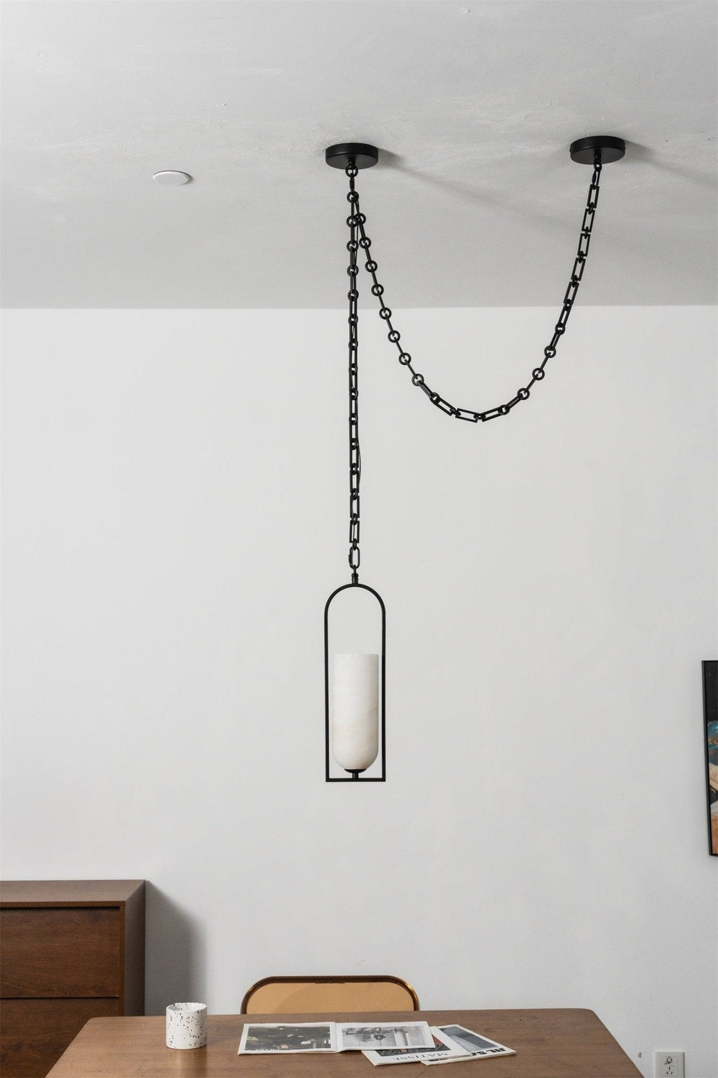 Cascading Chain Lantern Chandelier