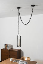 Cascading Chain Lantern Chandelier