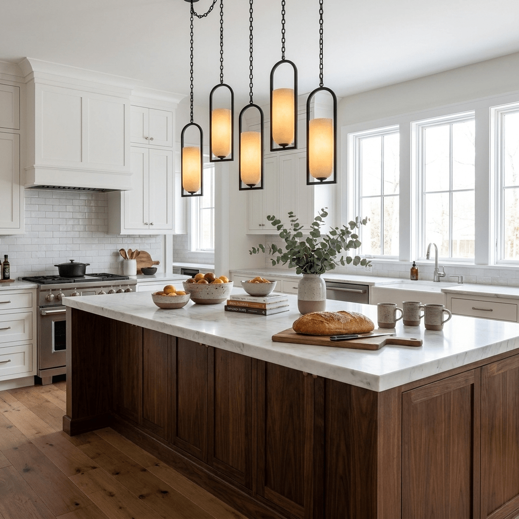 Cascading Chain Lantern Chandelier