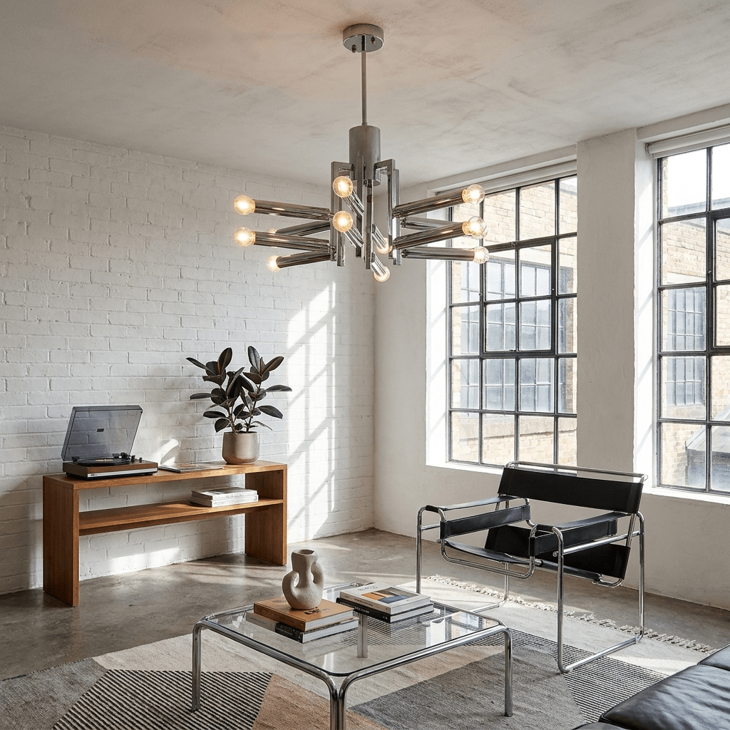 Sputnik Chrome Chandelier